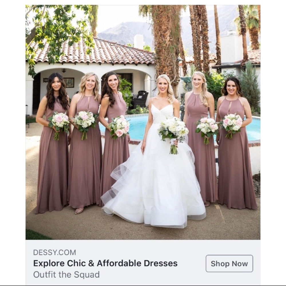 After Six Bridesmaid Dress in French Truffle